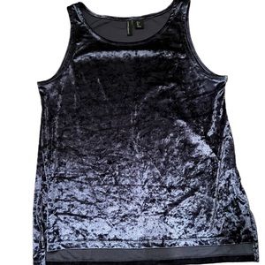 Cynthia Rowley Crushed velvet tank